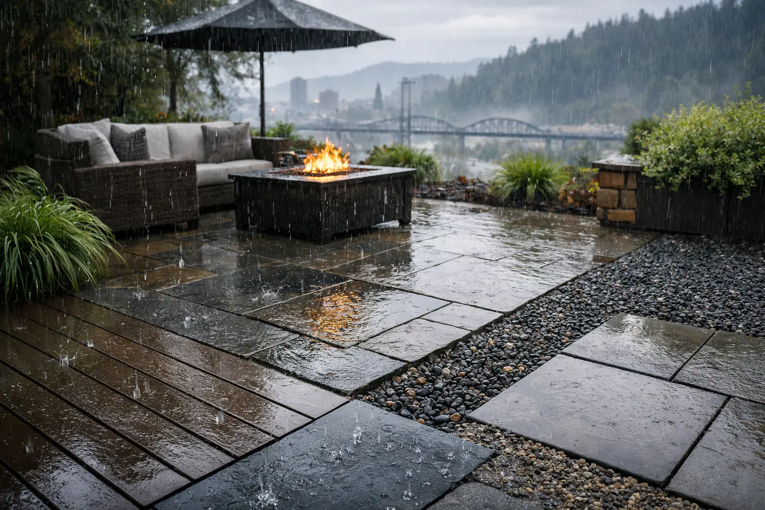 Best Patio Materials for Rain in Portland